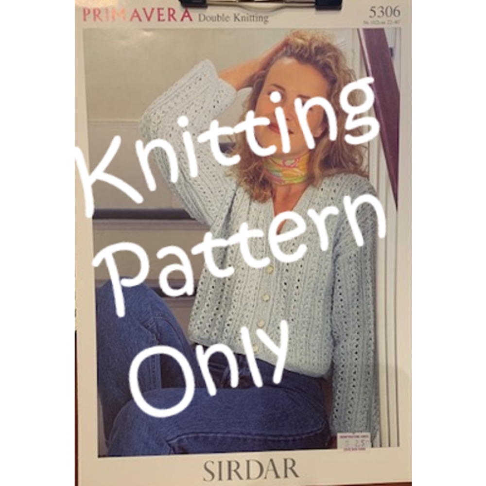 New Sirdar 5306 Primavera Cardigan Sweater Double Knitting Pattern